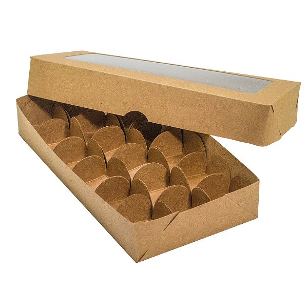 1000 Caixa Para 18 Brigadeiro Visor Bombons Brigadeiro Trufa