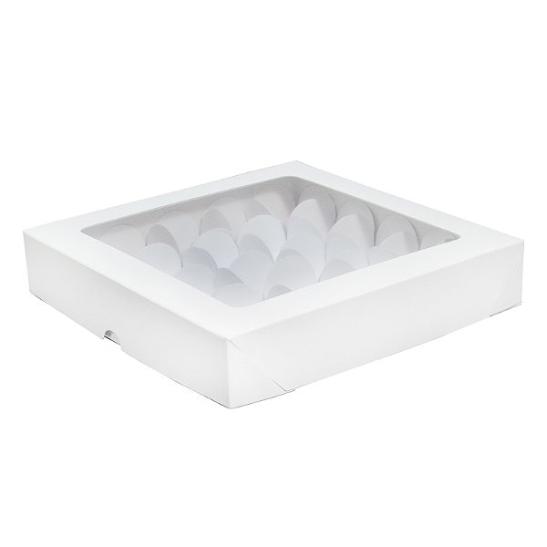 100 Caixas Para 25 Brigadeiro Visor Bombom Brigadeiro Trufas