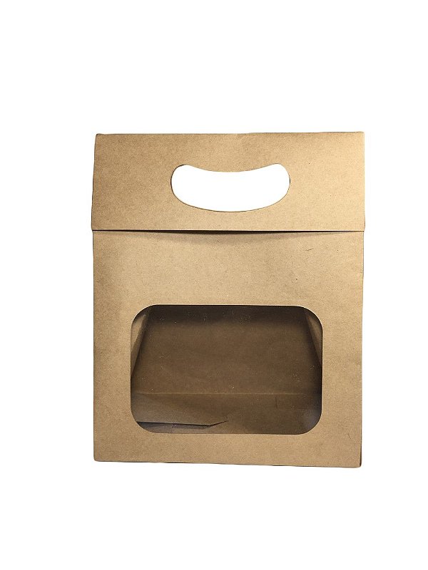 50 Sacola Com Visor Presente Multiuso 20x9x16