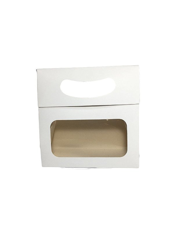 20 Mini Caixa Sacola Kraft Com Visor