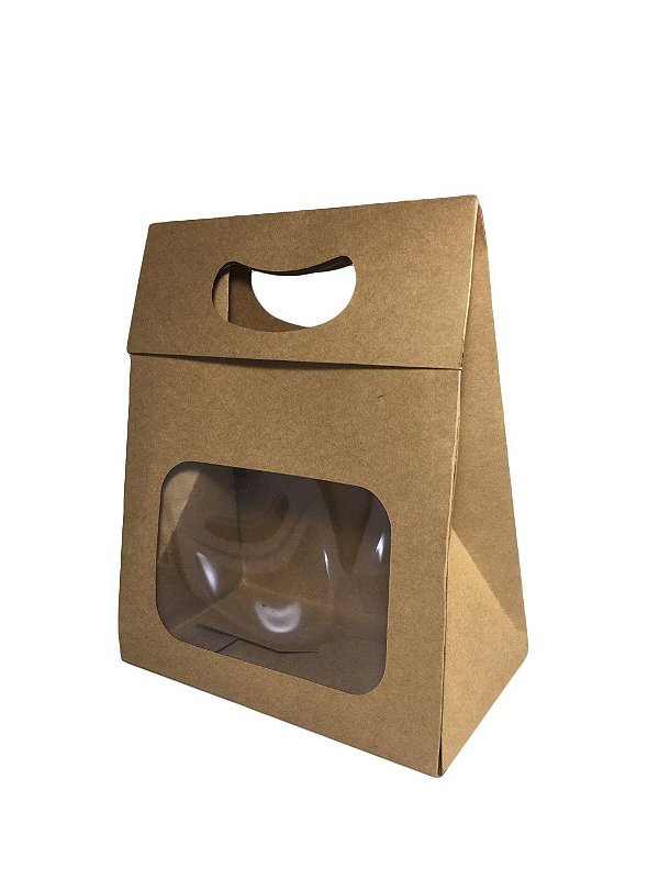 30 Sacola Com Visor Presente Multiuso 20x9x16