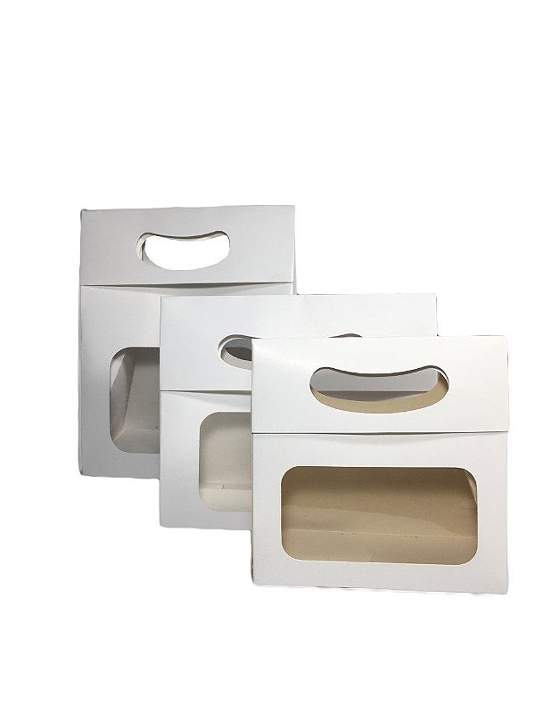 30 Sacolas 3 Modelos Visor Presente Kit 10 De Cada Modelo