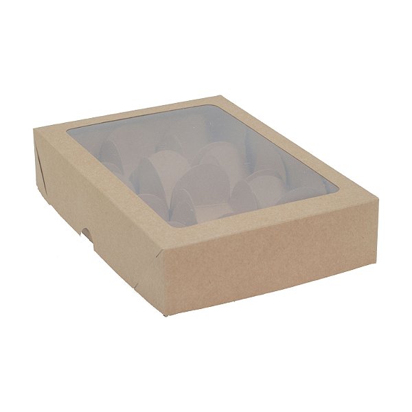 500 Caixa Para 12 Brigadeiro Visor Bombons Brigadeiro Trufas