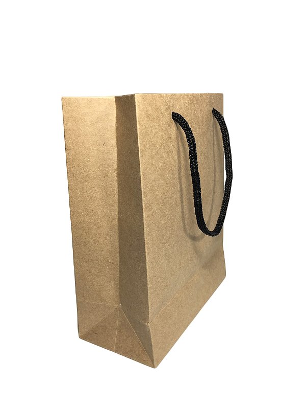 50 Sacolas Papel Kraft Pequena 18x7x15