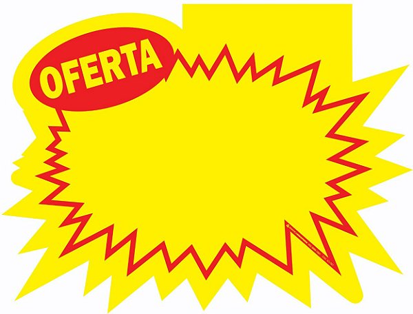 Cartaz Amarelo Oferta 14x10cm Supermercado Comércio 100 Un