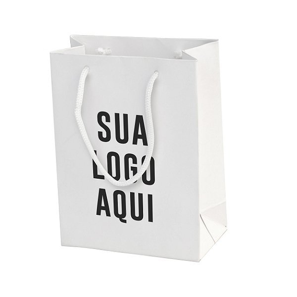200 Sacolas Papel 16x6x12 Personalizada Para Bijuterias e Semi Jóias