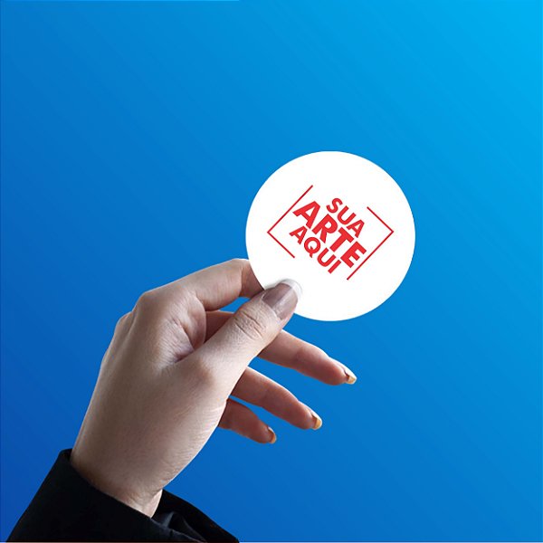 500 ETIQUETAS ADESIVAS 3X3 PERSONALIZADA VINIL PROVA D ÁGUA