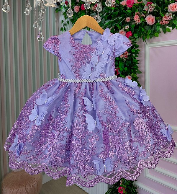 Vestido Princesa Sofia Lilás Luxo - Fabuloso Ateliê