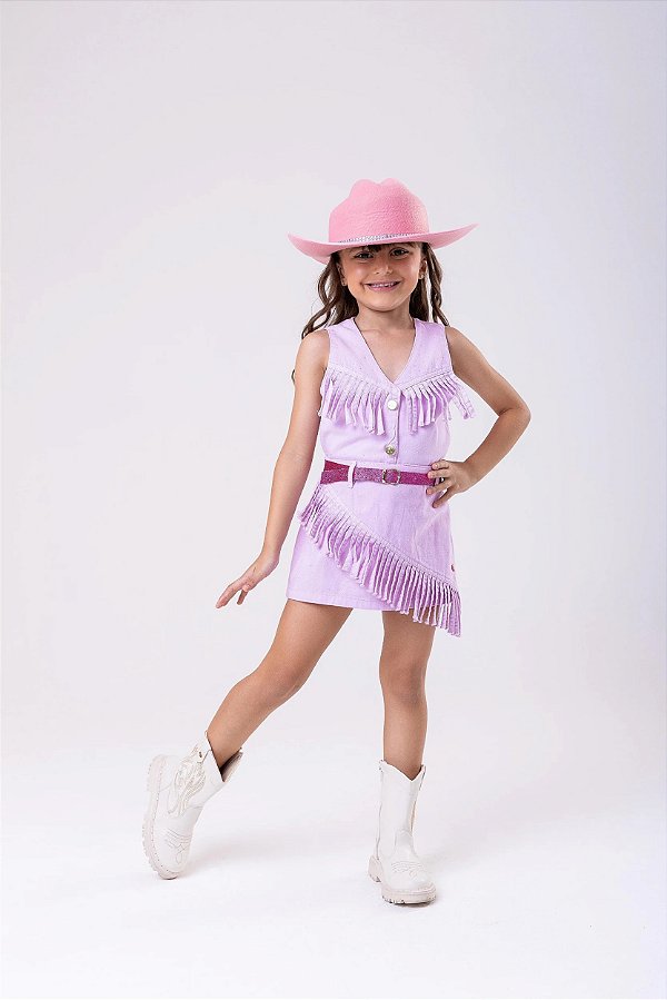 Conjunto Blogueirinha Boiadeira Maraisa Lilás