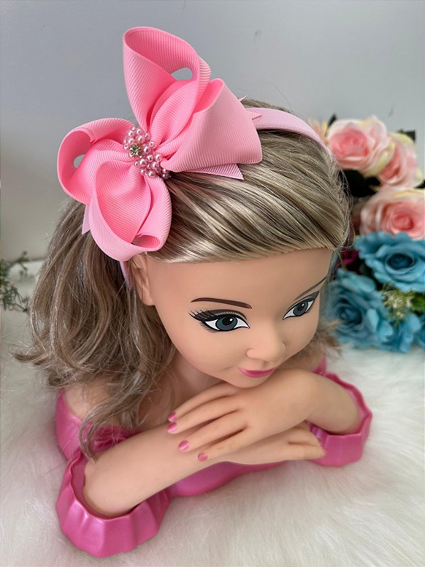Tiara Infantil Bianca Rosa Bebe