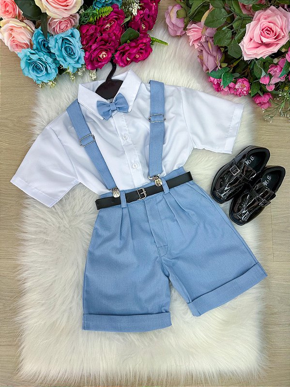 Conjunto Suspensorio Shorts Azul Serenity Gustavo