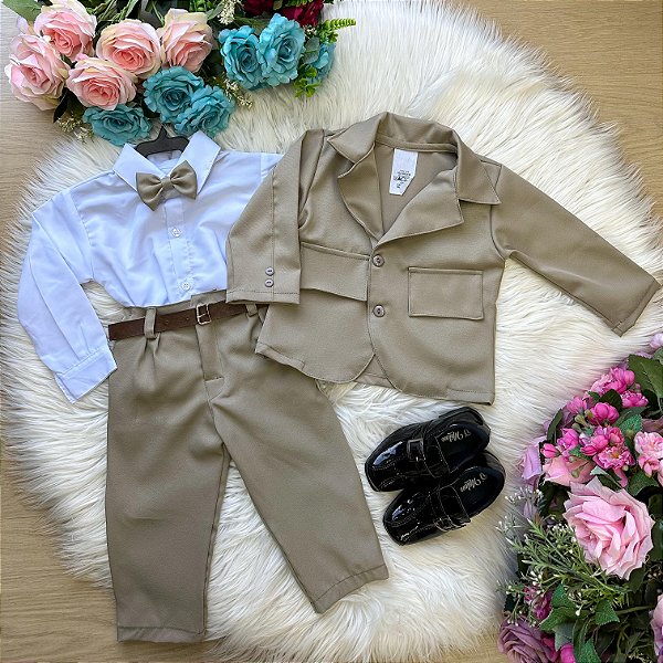 Conjunto Social Terno Blaizer Bege