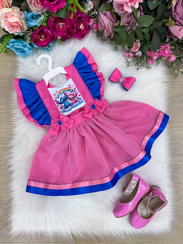 Romper Vestido Stitch e Angel Temáticos
