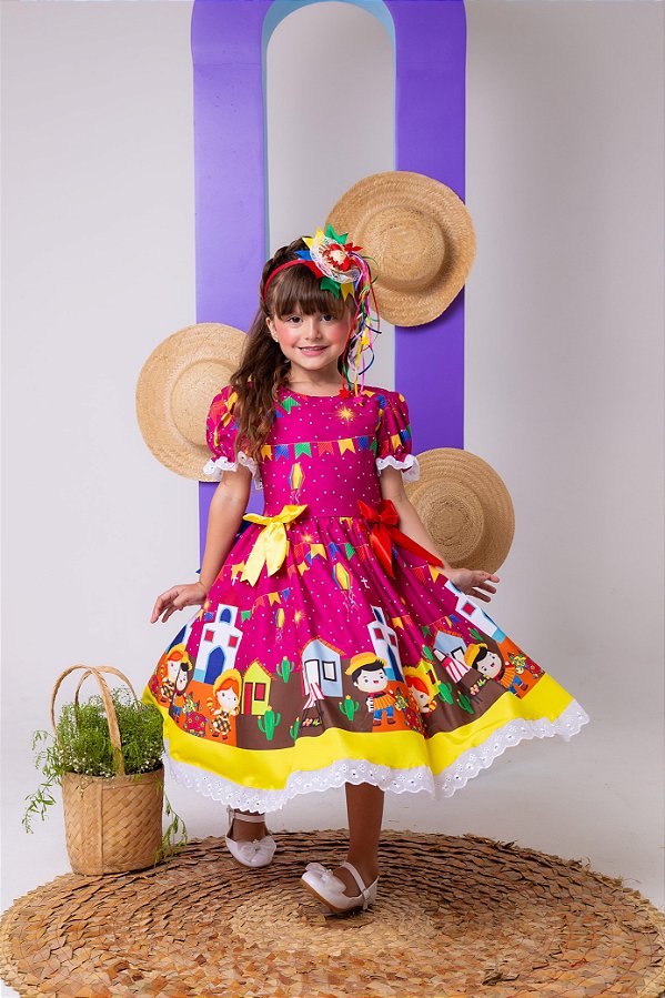 Vestido Junino Roça Feliz Luxo