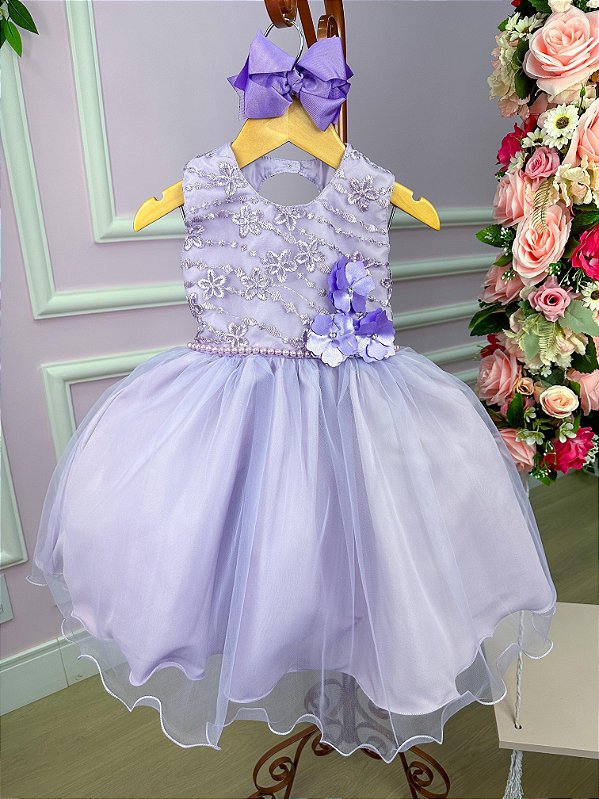 Vestido Jardim Encantado Flora Lilas