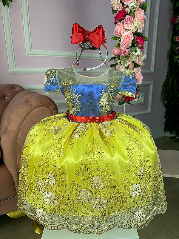 Vestido Infantil Branca de Neve Enjoy Bebê
