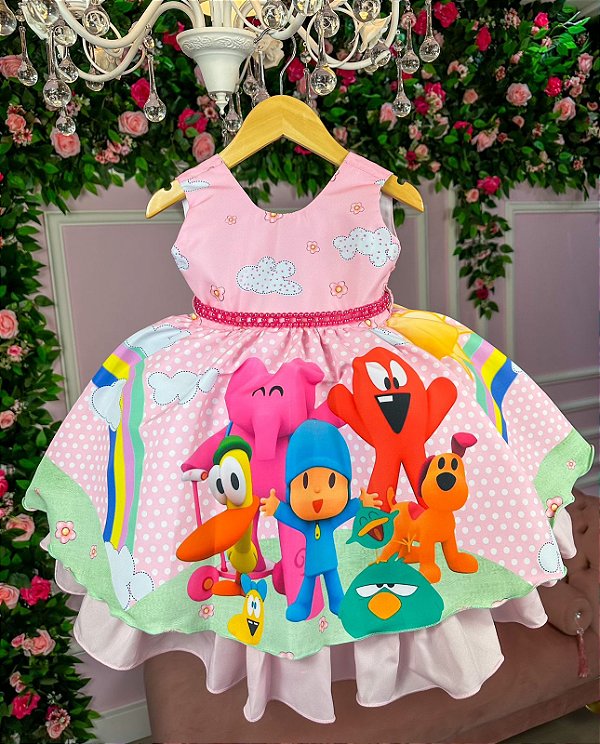 Vestido Pocoyo Rosa Temáticos da Miss