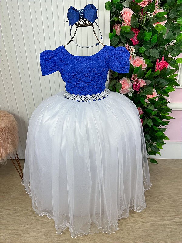 Vestido Dama de Honra Azul Royal Longo