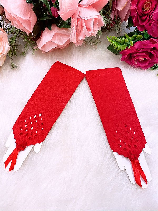 Luvas De Princesa Festa De Casamento Vermelho