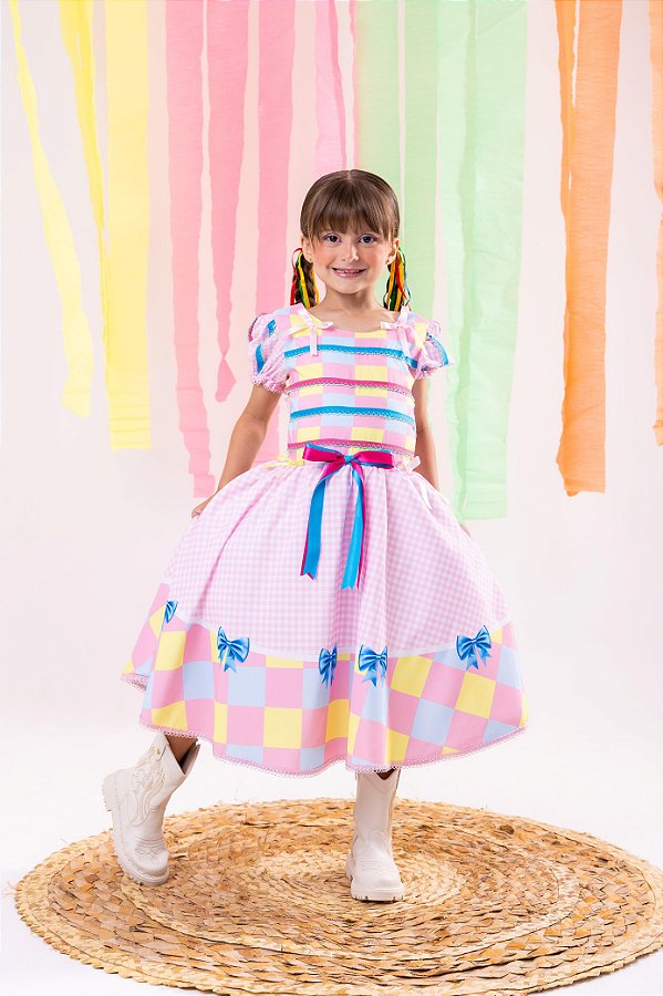 Vestido Junino Quadrilha Festa Luxo Arraia da Docura