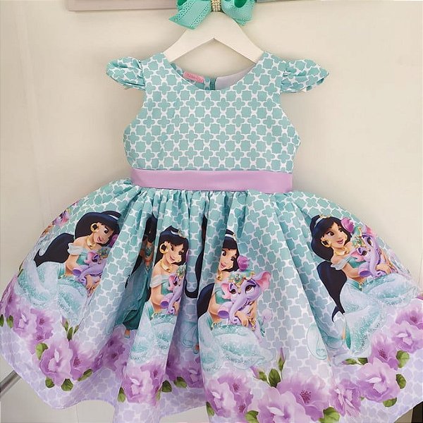 Vestido Jasmine Infantil Luxo Festa