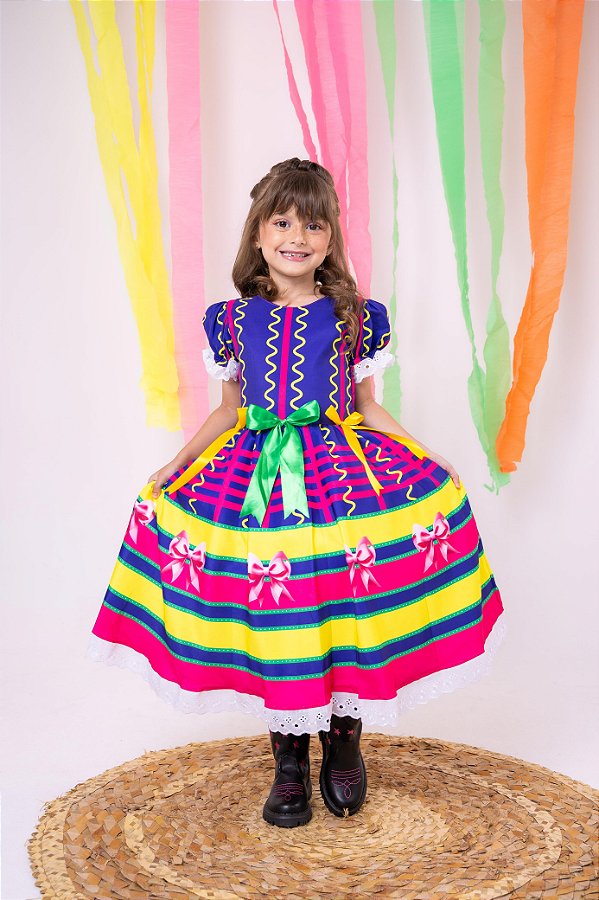 Vestido Junino Luxo Arraiá da Farra