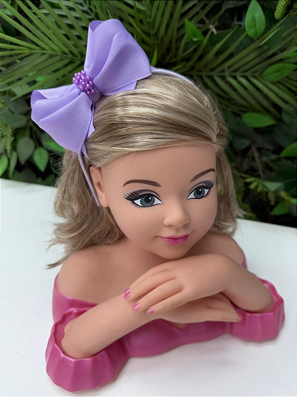 Tiara Infantil Lilas Detalhes em Pérolas Festa Luxo