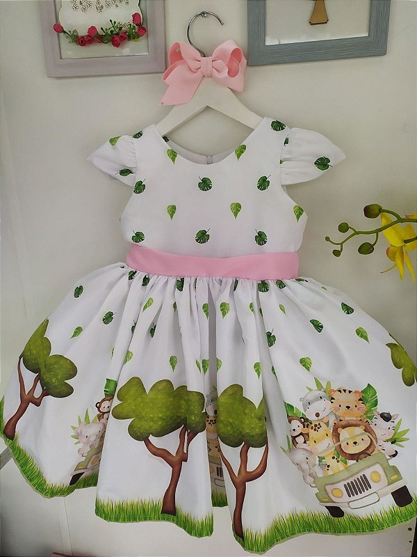 Vestido Infantil Safari Turma Luxo