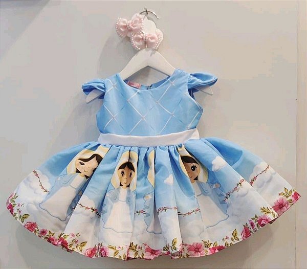 Vestido Infantil Nossa senhora das Graças Festa Luxo