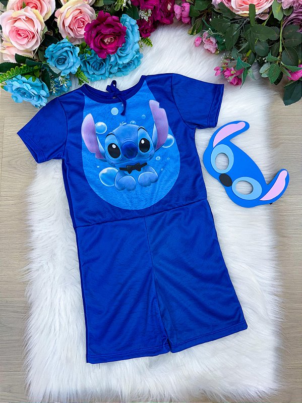 Fantasia Infantil Menino Stitch Azul Fantasia Azul