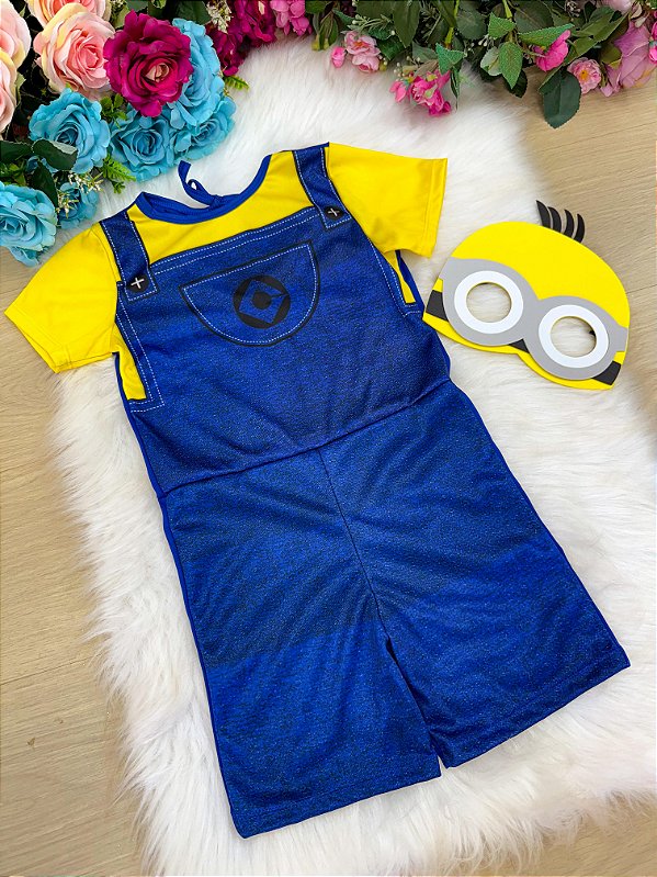 Fantasia Infantil Minions Azul Dia das Crianças