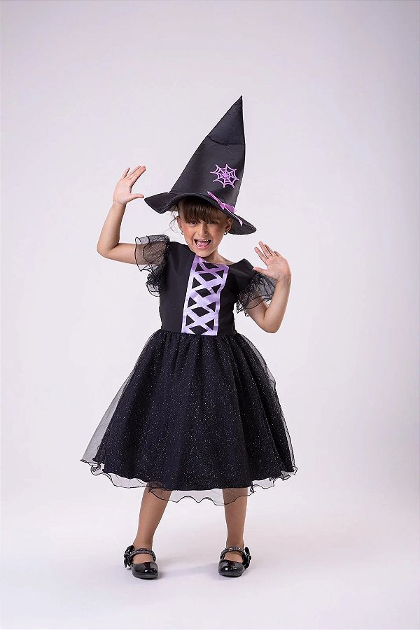 Vestido Tematicos Kids Halloween Encanto Sombrio