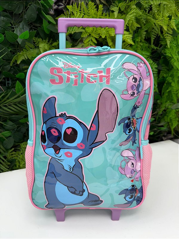 Mochila Rodinha Stitch e Angel Escolar