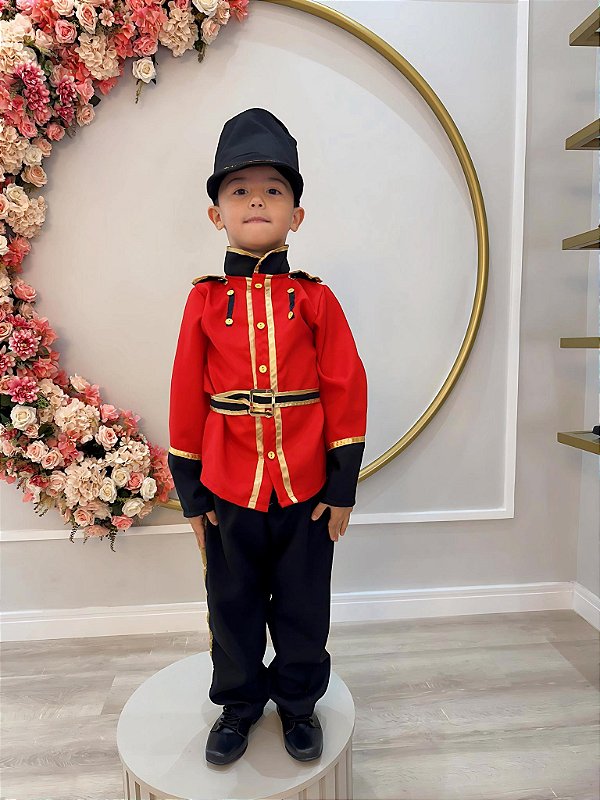 Conjunto Fantasia Soldado Festa Infantil Menino Luxo