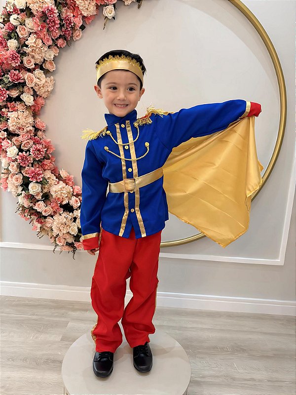 Conjunto Príncipe Fantasia Luxo Festa Infantil