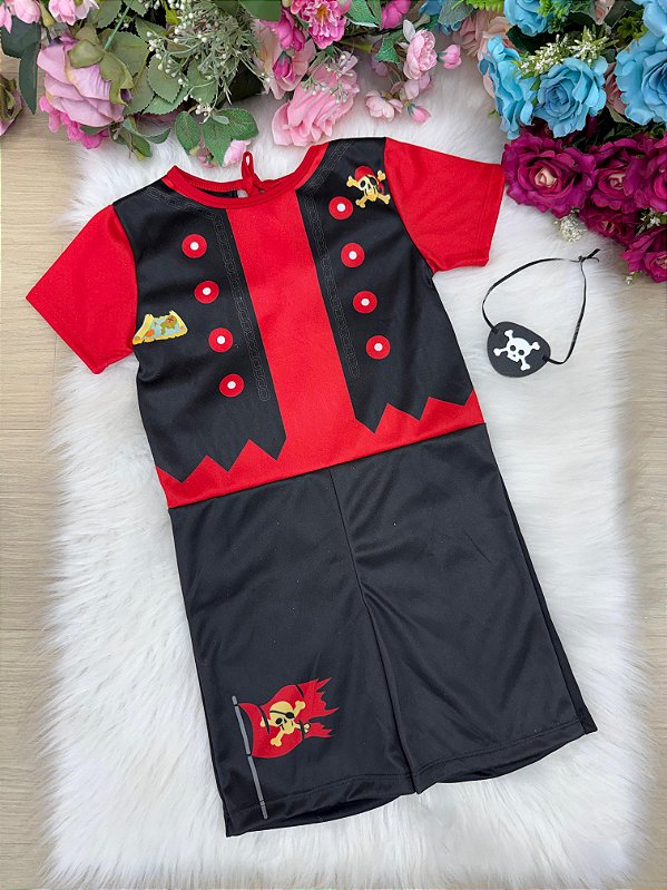 Fantasia De Halloween Capitão Pirata Para Meninos