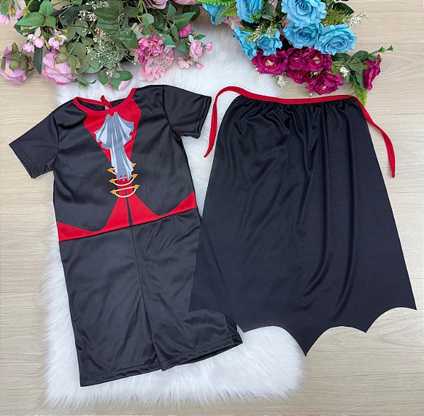 Fantasia Haloween Dracula Vampiro para Meninos