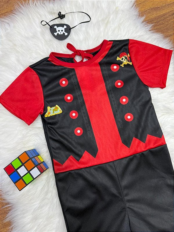 Fantasia Infantil Menino Pirata Tapa Olho Dia das Crianças