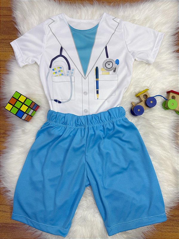 Conjunto Fantasia Infantil do Médico Doutor Festas