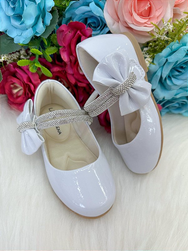 Sapatilha Infantil Menina Flor Di MIla Maya Branco