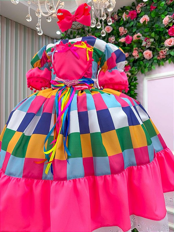 Vestido Infantil Junino Quermesse Quadrilha Caipira