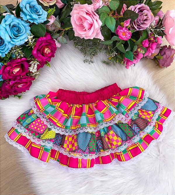 Saia Infantil de Festa Junina Junino Magia do Sertão