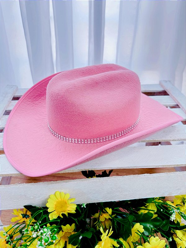 Chapéu Boiadeira Infantil Rosa ou Preto Festas
