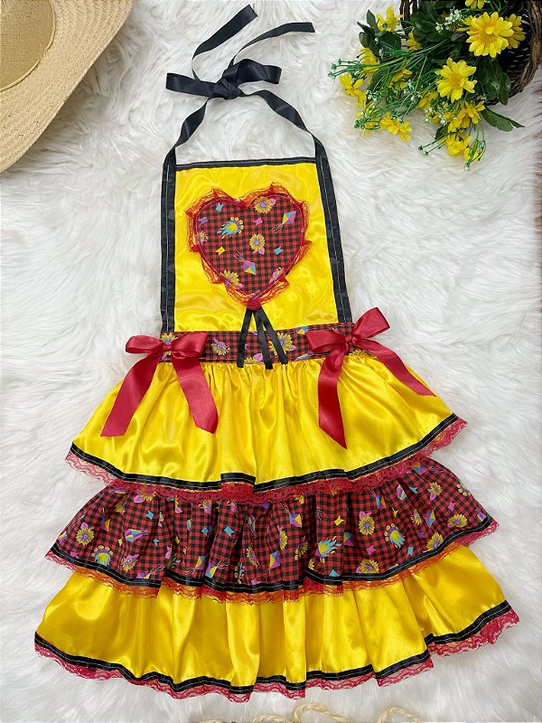 Avental Adulto Junino Caipira Arraiá Festas Tam. Unico Cores