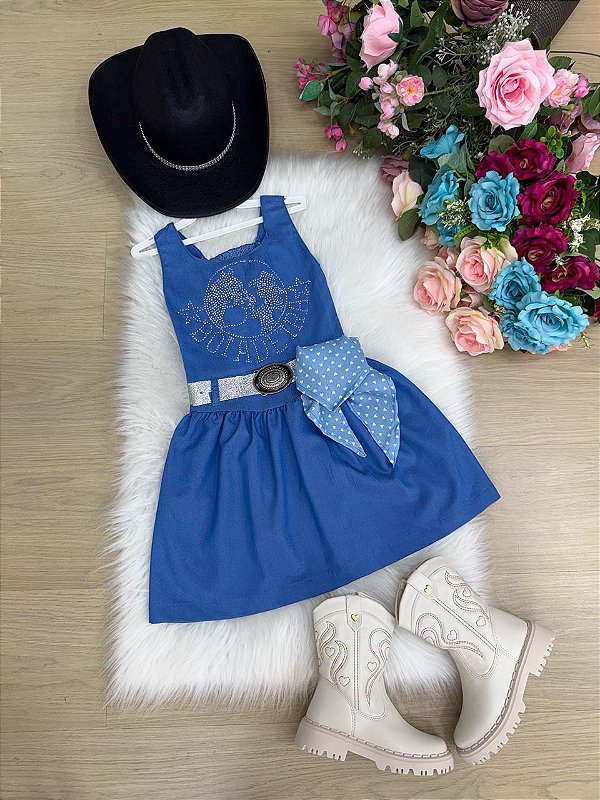 Vestido Blogueirinha Boiadeira do Sertão Country Festas
