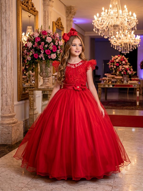 Vestido Infantil Casamento Festa Formatura Damas Luxo