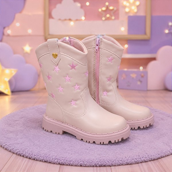 Bota Infantil Menina Rose Estrela Country Festas