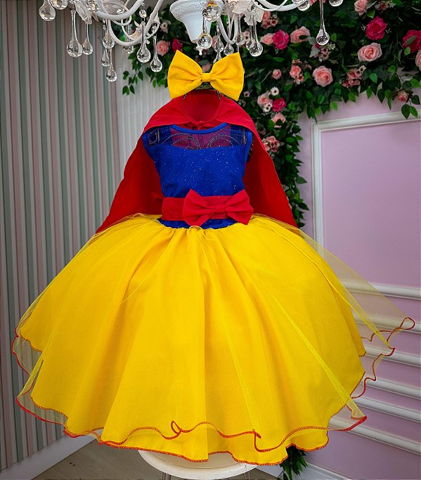 Fantasia Infantil Princesa Clássica Maça para Festa