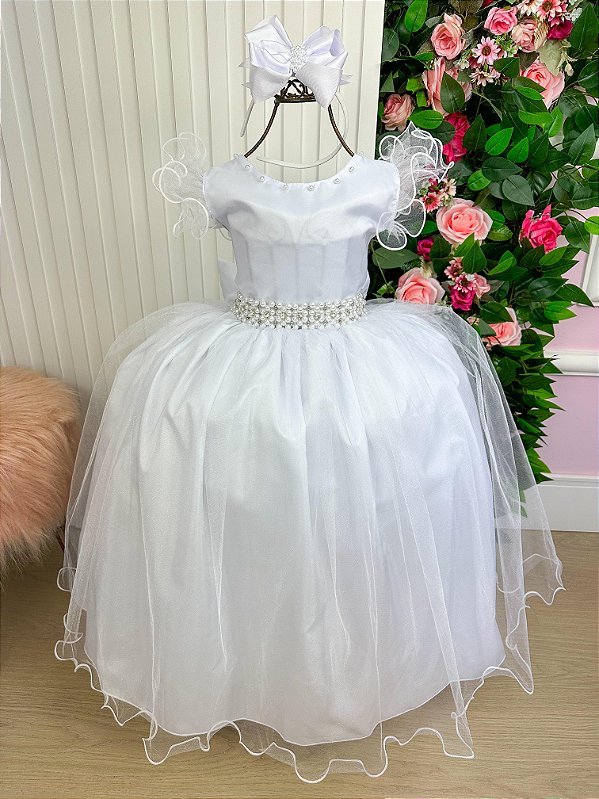 Vestido Infantil Menina Longo Verde Bandeira Formatura Daminha Casamento Florista Luxo