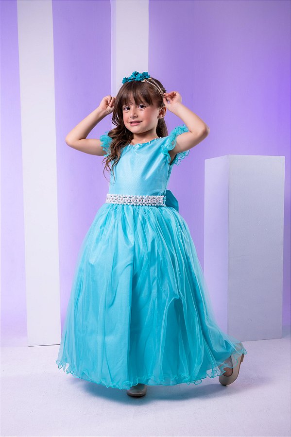 Vestido Infantil Longo Formatura Casamento Daminha Festa